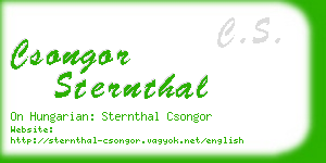 csongor sternthal business card